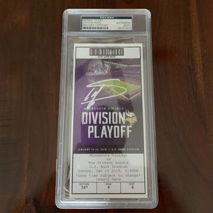 MInnesota Miracle Signed STEFON DIGGS GAME TICKET!